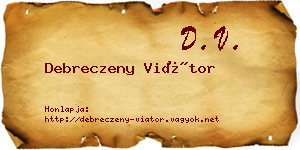 Debreczeny Viátor névjegykártya