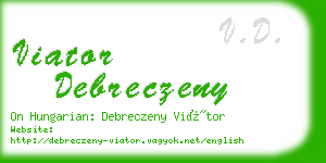 viator debreczeny business card